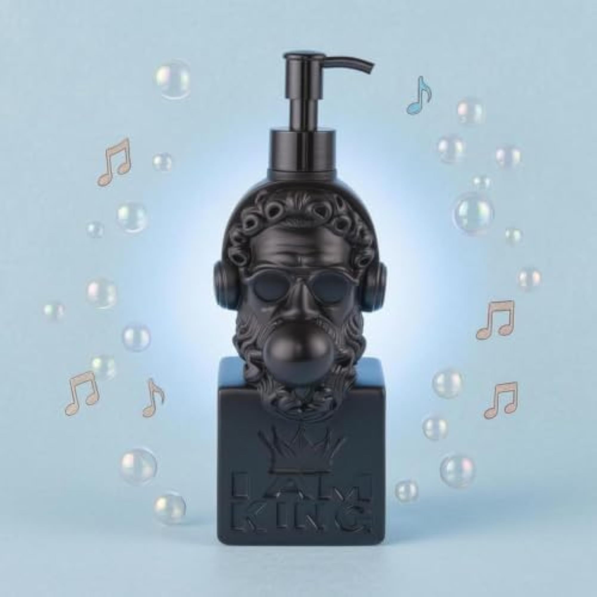 Headphone Motif Hip-Hop King Dispenser, Sculptural Pump Design